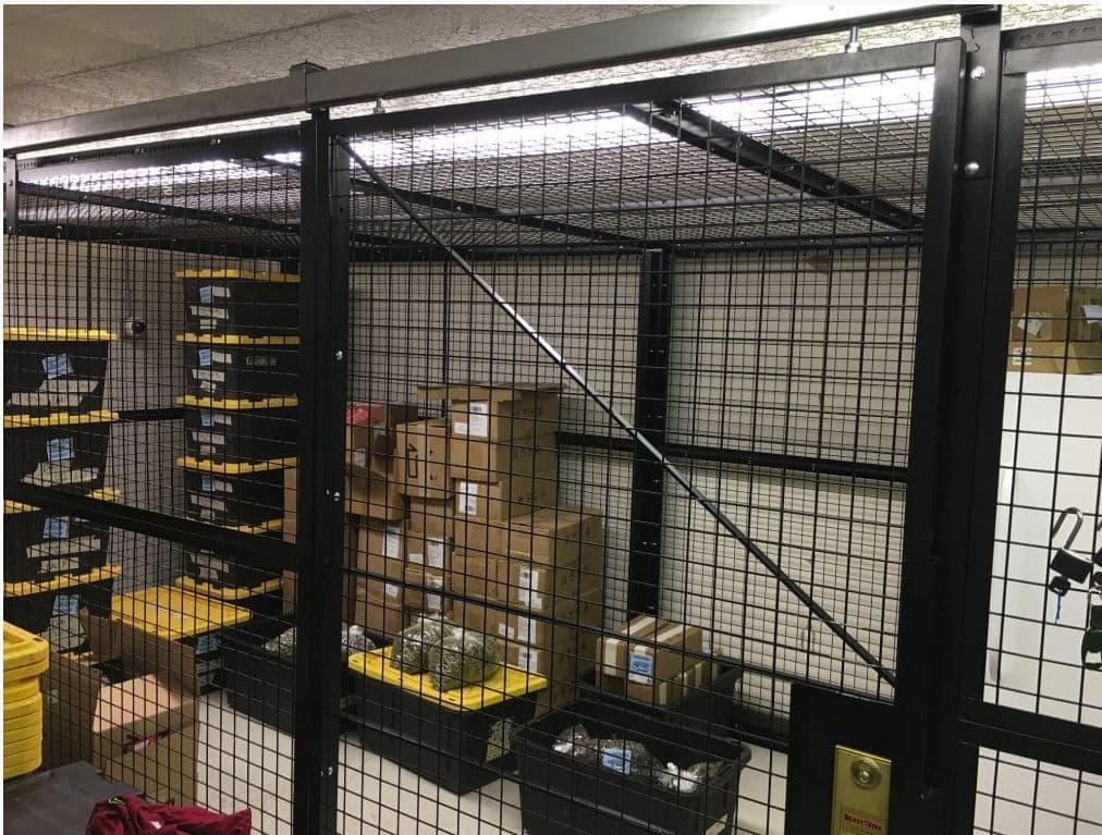 Controlled-substance storage enclosure