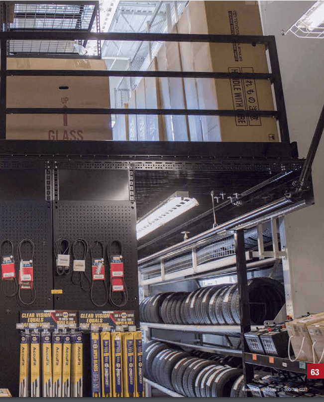 Steel mezzanine installed inside an automotive facility