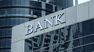 Financial district skyline representing banking industry